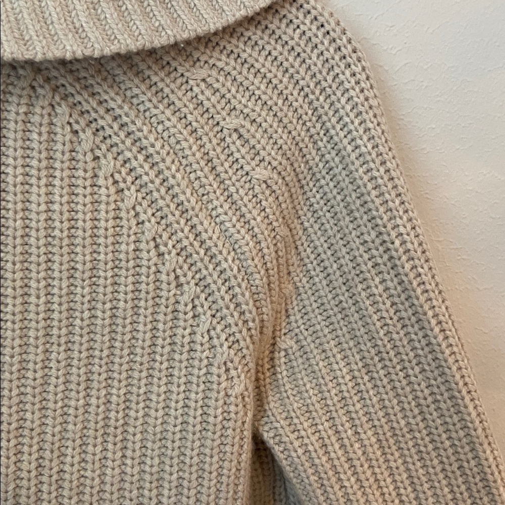 White + Warren cotton wool cashmere blend coatigan ivory marl - Picture 6 of 6